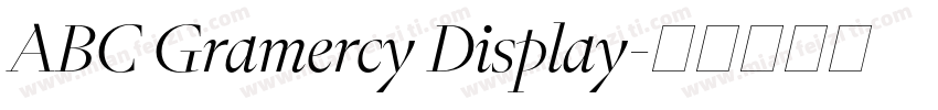 ABC Gramercy Display字体转换
